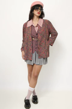 Blazer estampado rosa levinho - Capichó Brechó
