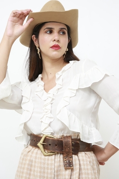 Camisa babados Zara western - loja online