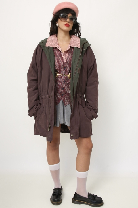 Parka beringela LONDON FOG forro removivel