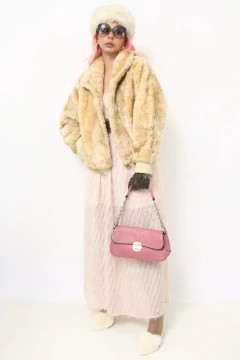 Bolsa rosa 100% couro - comprar online