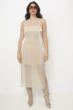 Vestido transparência Zara com forro top embutido