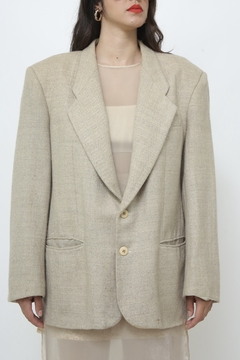 Blazer bege forrado textura - comprar online