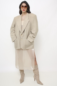 Blazer bege forrado textura - comprar online