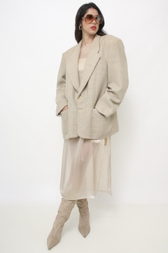 Imagem do Blazer bege forrado textura