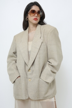 Blazer bege forrado textura