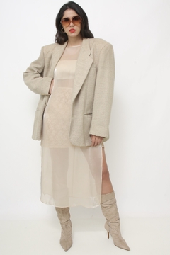 Blazer bege forrado textura na internet