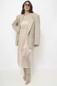 Blazer bege forrado textura