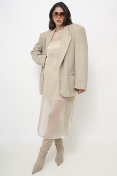 Blazer bege forrado textura na internet