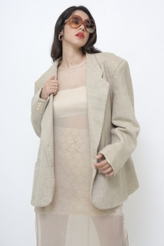 Blazer bege forrado textura