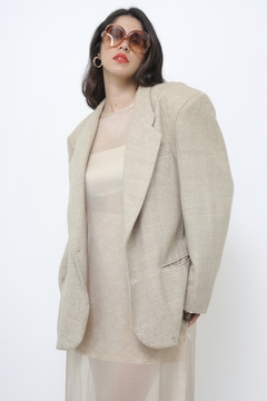 Blazer bege forrado textura - loja online