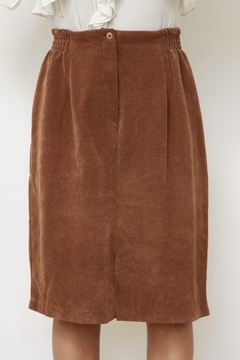 Conjunto atoalhado REGATA + SAIA vintage marrom na internet