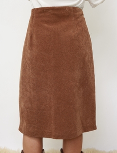 Conjunto atoalhado REGATA + SAIA vintage marrom