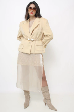 Blazer lã bege forrado ESCADA - loja online
