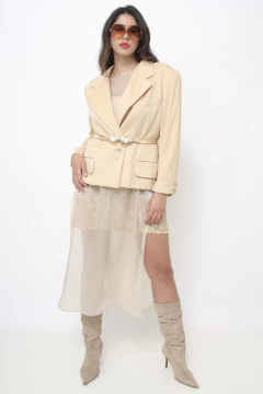 Blazer lã bege forrado ESCADA - comprar online