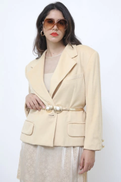 Blazer lã bege forrado ESCADA - comprar online