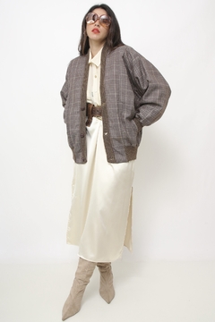 Casaco bomber xadrez ombreira - comprar online