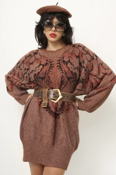 Maxi tricot rosa antigo ombreira na internet