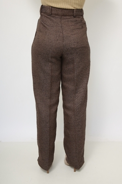 Calça cintura alta marrom vintage - Capichó Brechó