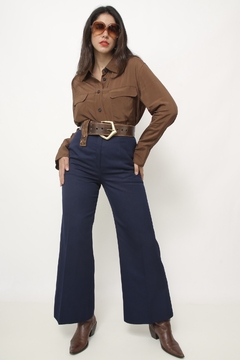 Calça azul flare 70 ‘s vintage - comprar online