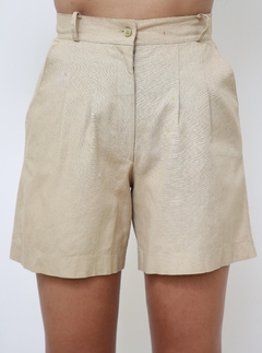 Shorts bege cintura alta - Capichó Brechó