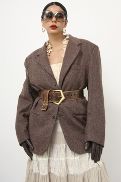 Blazer marrom 100% lã - comprar online