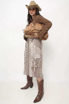 Saia ANIMALE onça mídi forrada - loja online