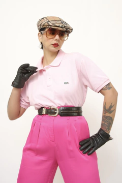 Polo lacoste rosa clarinho inspiração