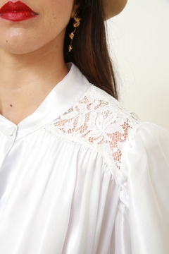 maxi camisa sleep acetinada renda na internet