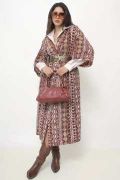 Imagem do Máxi kimono estampado vinho