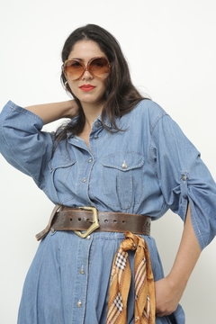 Vestido jeans midi western