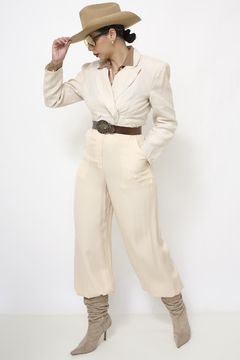 Blazer cropped linho cru na internet