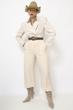 Imagem do Blazer cropped linho cru