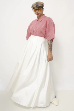 Camisa xadrez vermelha vintage