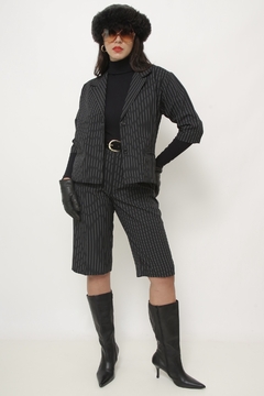 Conjunto alfaiataria rica de giz BLAZER + BERMUDA - loja online