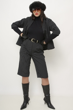 Imagem do Conjunto alfaiataria rica de giz BLAZER + BERMUDA