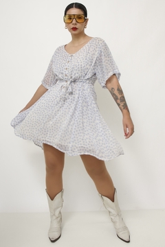 Imagem do Vestido flores azul levinho