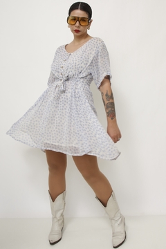 Vestido flores azul levinho - Capichó Brechó