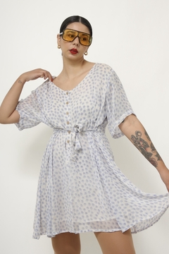 Vestido flores azul levinho - Capichó Brechó