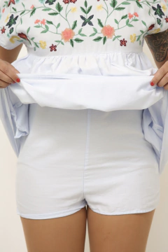 Vestido macaquinho jeans bordado zara - comprar online