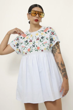 Vestido macaquinho jeans bordado zara na internet