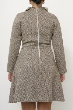 Vestido lã forrada vintage - Capichó Brechó