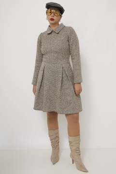 Vestido lã forrada vintage - comprar online