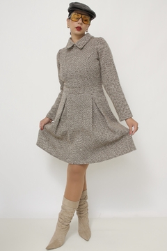 Vestido lã forrada vintage - Capichó Brechó
