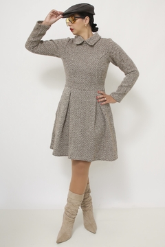 Vestido lã forrada vintage na internet