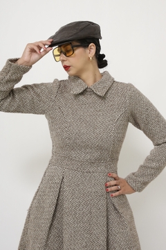 Vestido lã forrada vintage - Capichó Brechó
