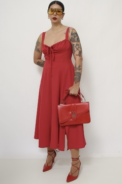 Bolsa vermelha estilo malinha - Capichó Brechó