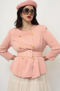 Cinto couro legitimo PAULA RAIA rosa antigo - loja online