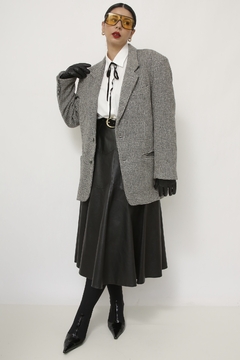 Blazer xadrez WOOL COLLECTION cinza - comprar online