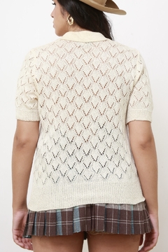 Pulover tricot creme made in Spain na internet