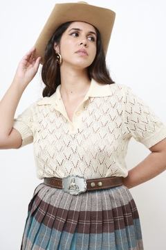 Pulover tricot creme made in Spain - Capichó Brechó